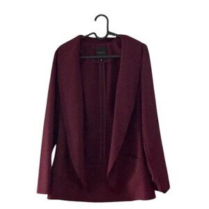 Dynamite Open Blazer Burgundy Small